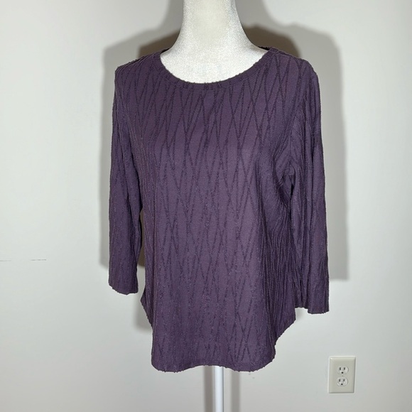 Simply Vera Purple Long Sleeve Shirt - Size Large - Picture 1 of 5
